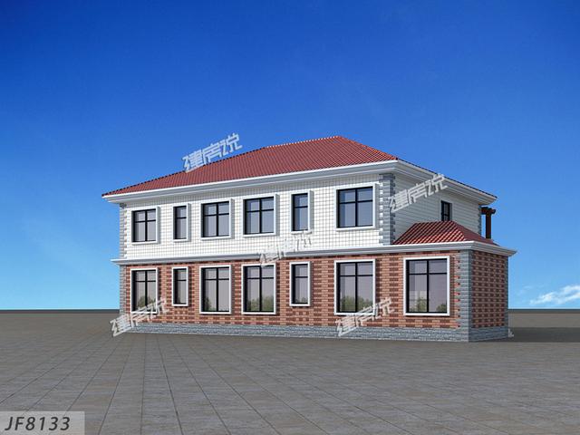 這款二層別墅設(shè)計圖外型美造價低，家家戶戶都能建