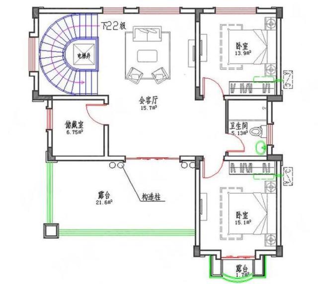 農(nóng)村三層自建房設(shè)計(jì)圖，結(jié)構(gòu)非常簡單，拿到圖紙就能建