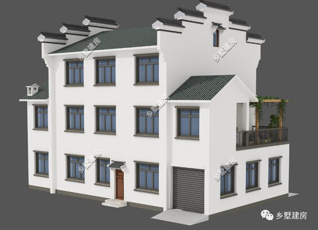 一棟古樸范十足的三層中式別墅設(shè)計(jì)圖，美出天際