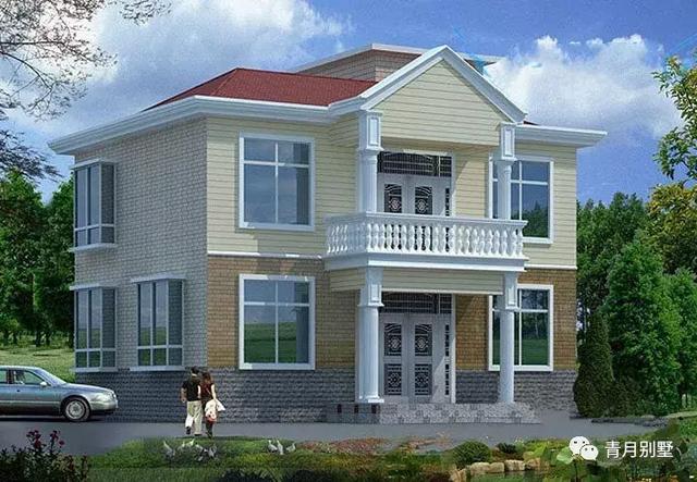 二層鄉(xiāng)村小別墅設(shè)計(jì)圖，10.76米×8米，造型美觀，布局舒適宜居