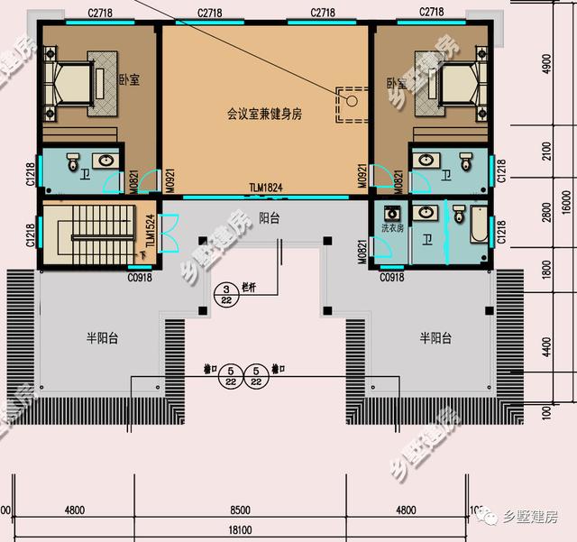 農(nóng)村三層別墅設(shè)計(jì)圖，18X16米，永不過(guò)時(shí)，經(jīng)典中的經(jīng)典