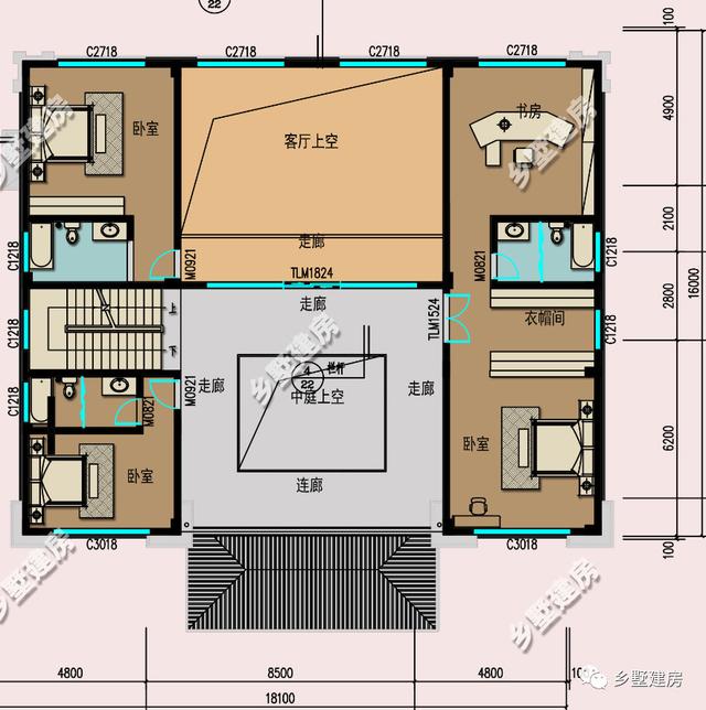 農(nóng)村三層別墅設(shè)計(jì)圖，18X16米，永不過(guò)時(shí)，經(jīng)典中的經(jīng)典