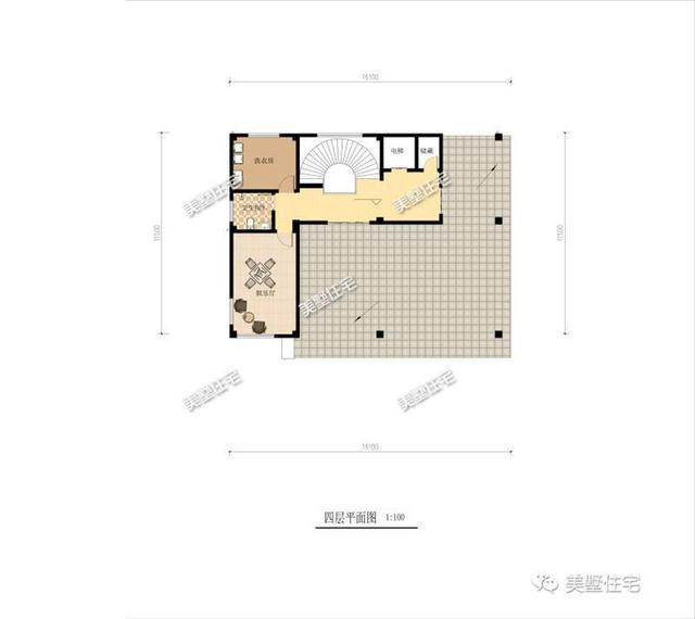 24X19米現(xiàn)代風(fēng)四層別墅設(shè)計圖，帶旋轉(zhuǎn)樓梯、電梯+車庫，比較符合當(dāng)代人的審美