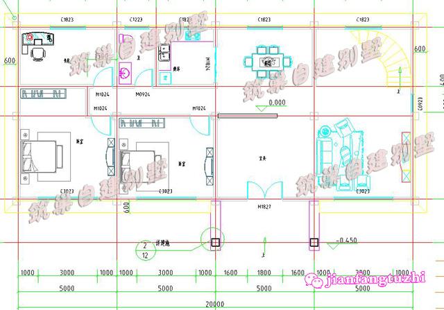 二層別墅設(shè)計(jì)圖，帶全套設(shè)計(jì)圖施工圖