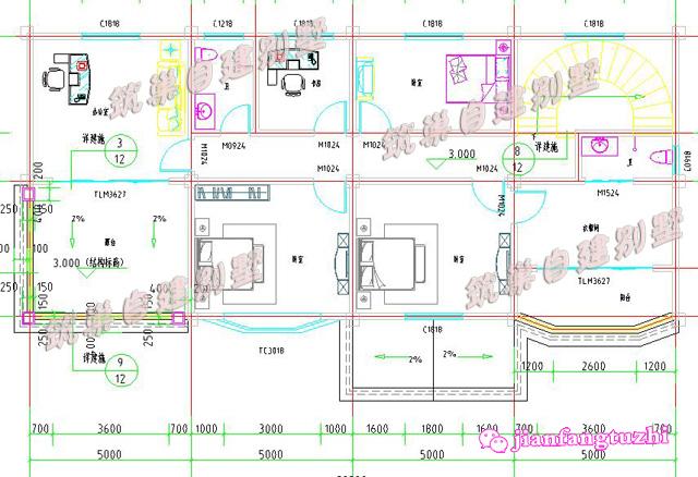 二層別墅設(shè)計(jì)圖，帶全套設(shè)計(jì)圖施工圖