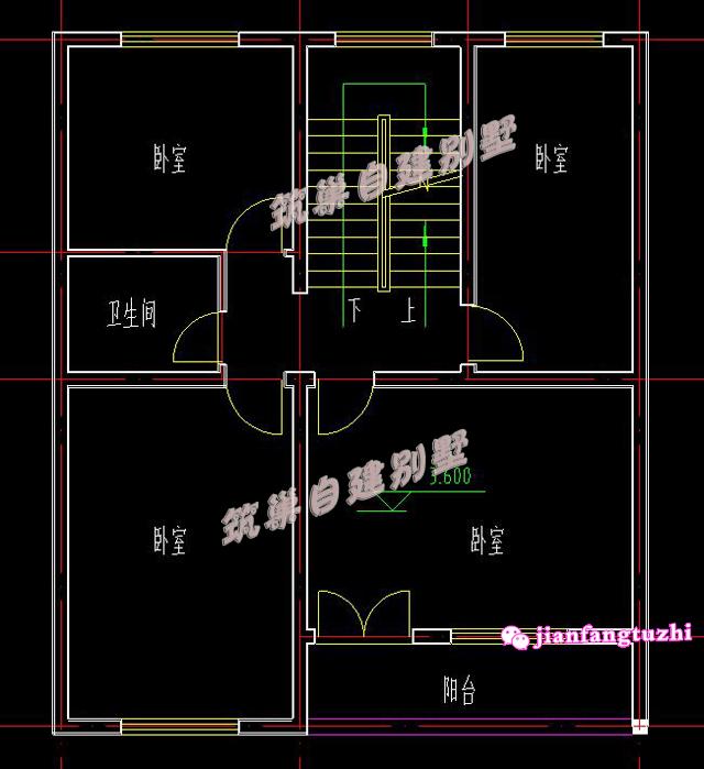 新農(nóng)村三層自建房全套設(shè)計圖，占地100平米