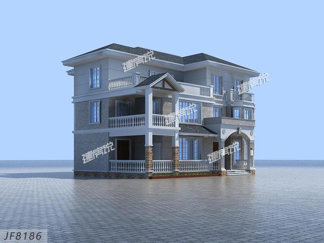 三層農(nóng)村自建房設(shè)計(jì)圖，外型精美，非常適合建在農(nóng)村