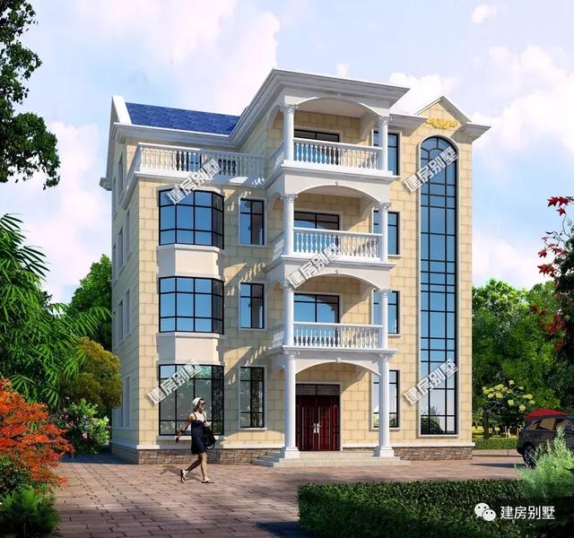 四層農(nóng)村別墅設(shè)計圖，可住多戶，功能強大很實用