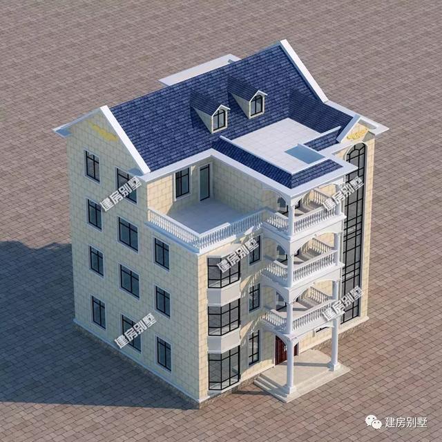 四層農(nóng)村別墅設(shè)計圖，可住多戶，功能強大很實用