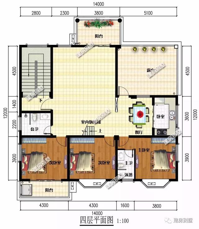 四層農(nóng)村別墅設(shè)計圖，可住多戶，功能強大很實用
