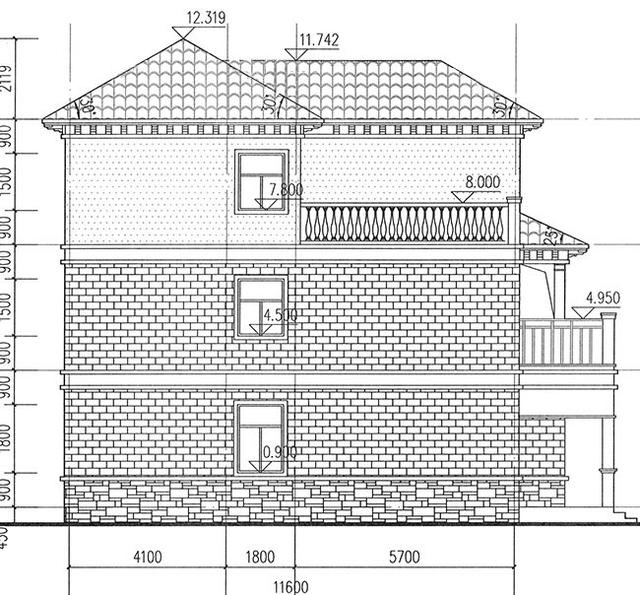 三層豪華復(fù)式別墅設(shè)計圖，挑空客廳+旋轉(zhuǎn)樓梯