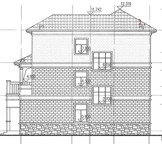 三層豪華復(fù)式別墅設(shè)計圖，挑空客廳+旋轉(zhuǎn)樓梯