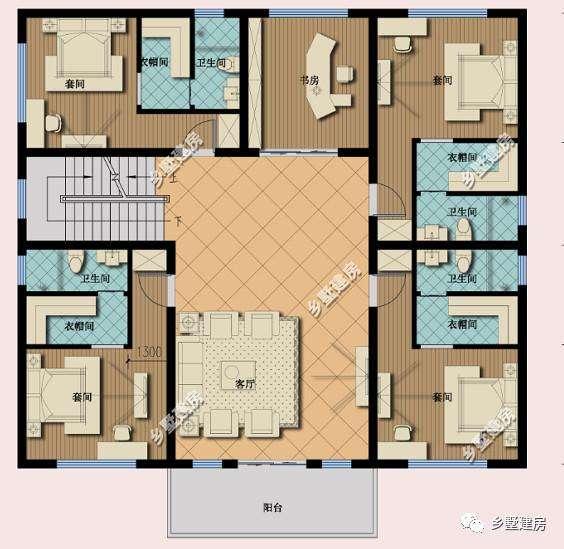 設(shè)計(jì)師精心設(shè)計(jì)的一款別墅設(shè)計(jì)圖，外觀淡雅低調(diào)，內(nèi)部精美別致