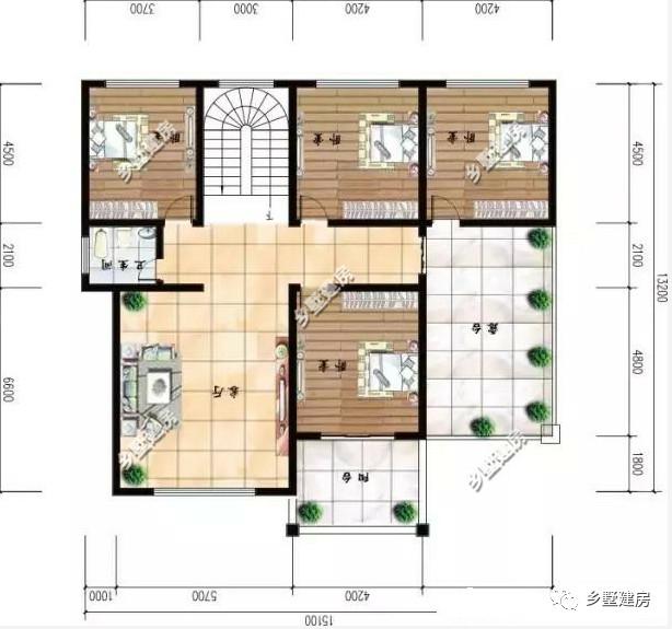 三層自建房別墅設(shè)計圖，室內(nèi)豪華的猶如宮殿一般