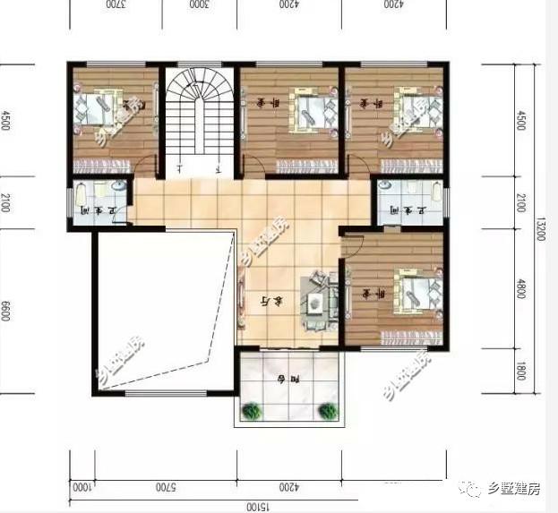 三層自建房別墅設(shè)計圖，室內(nèi)豪華的猶如宮殿一般