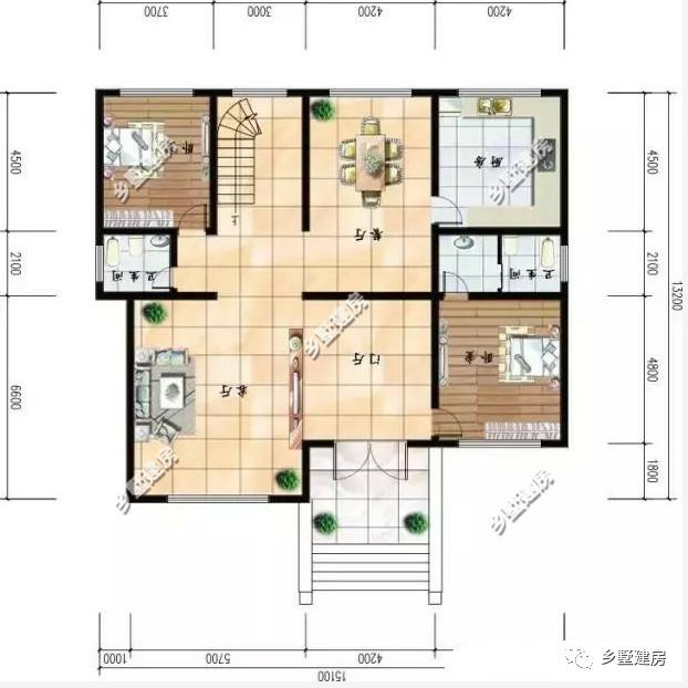 三層自建房別墅設(shè)計圖，室內(nèi)豪華的猶如宮殿一般