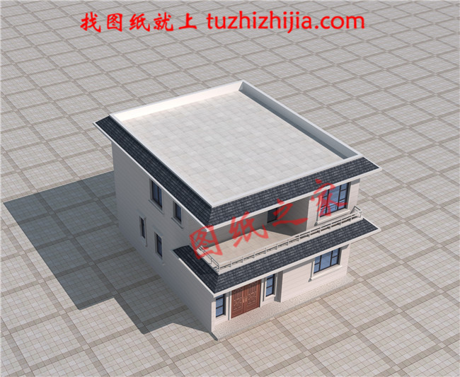 10萬內(nèi)2層小洋樓設(shè)計(jì)圖，平屋頂，戶型設(shè)計(jì)合理