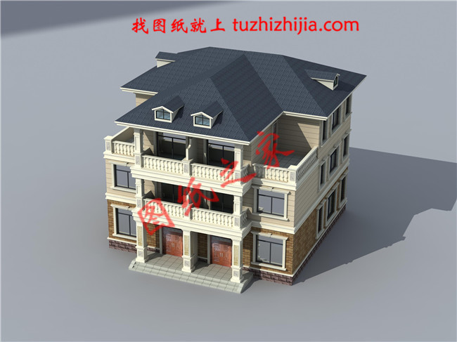 兄弟四間三層雙拼別墅設(shè)計(jì)圖，造價(jià)40萬左右