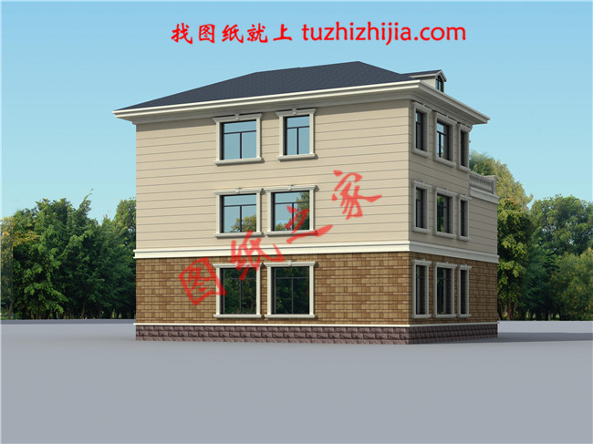 兄弟四間三層雙拼別墅設(shè)計(jì)圖，造價(jià)40萬左右