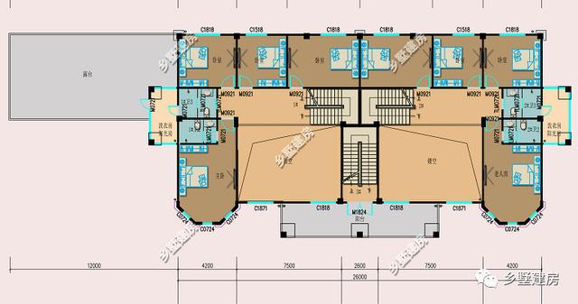 這款雙拼別墅設(shè)計(jì)圖適合家里有兩個(gè)兒子的家庭建造