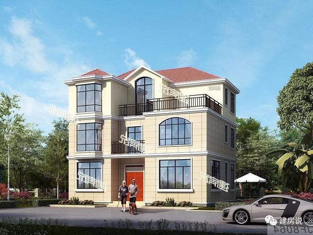 這款別墅設(shè)計(jì)圖在農(nóng)村非常受歡迎，外觀非常時(shí)尚，典型的歐式風(fēng)格，符合現(xiàn)在農(nóng)村的主流審美