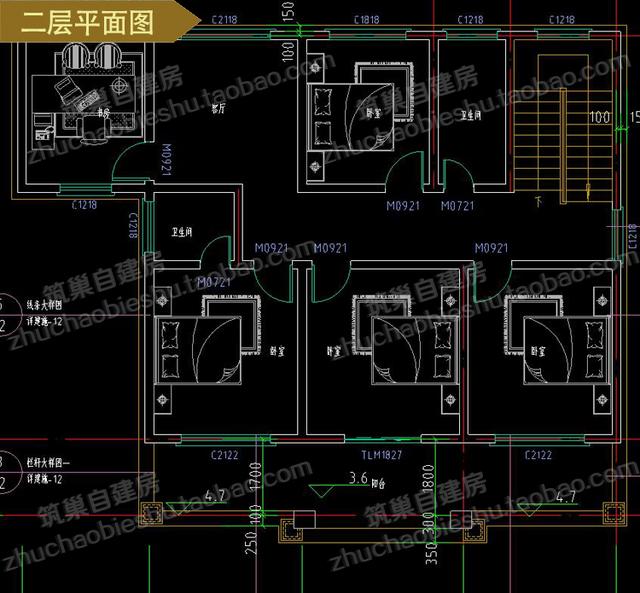 給大家挑選了3款二層農(nóng)村自建房全套CAD設(shè)計施工圖（附效果圖）