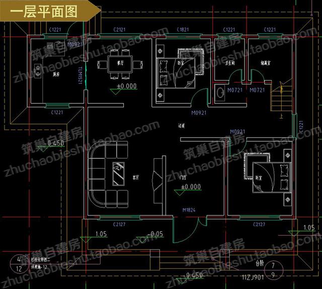 給大家挑選了3款二層農(nóng)村自建房全套CAD設(shè)計施工圖（附效果圖）