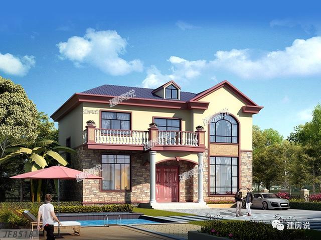 有宅基地一定要蓋一棟別墅，這款二層別墅設(shè)計(jì)圖推薦給你