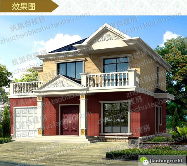 帶車庫(kù)二層自建房全套設(shè)計(jì)施工圖，布局緊湊，方便舒適