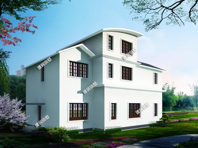 兩層半別墅設(shè)計(jì)圖，車庫+大露臺(tái)設(shè)計(jì)，大大滿足你的生活需求