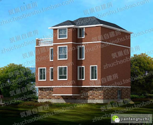 40萬(wàn)帶車(chē)庫(kù)四層自建房設(shè)計(jì)圖紙，占地約110平米