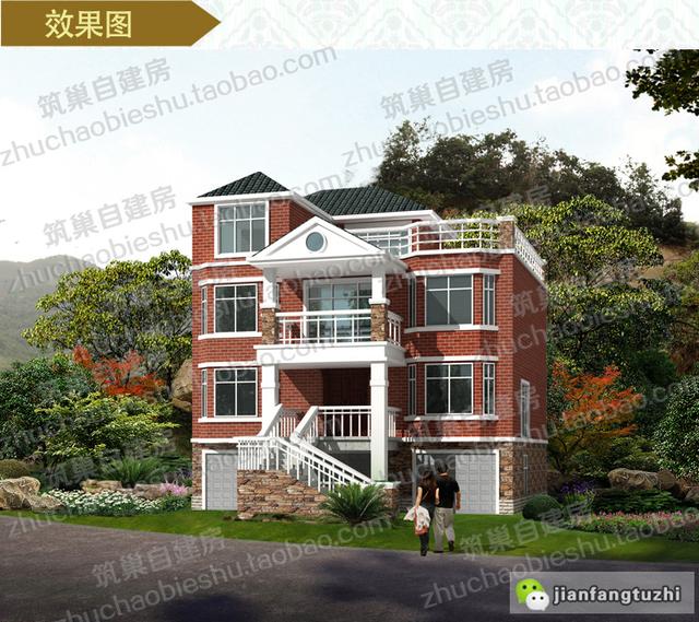 40萬(wàn)帶車(chē)庫(kù)四層自建房設(shè)計(jì)圖紙，占地約110平米