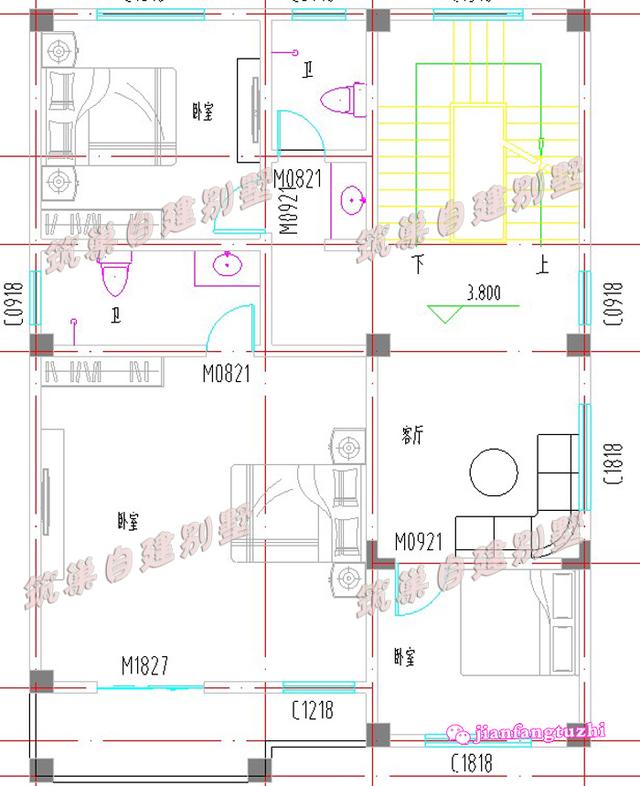 分享一款半封閉陽臺+露臺農(nóng)村三層房屋設計圖片，外觀爽朗大氣