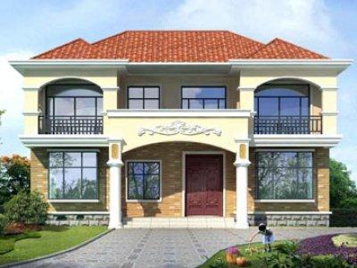 分享一款半封閉陽臺+露臺農(nóng)村三層房屋設計圖片，外觀爽朗大氣