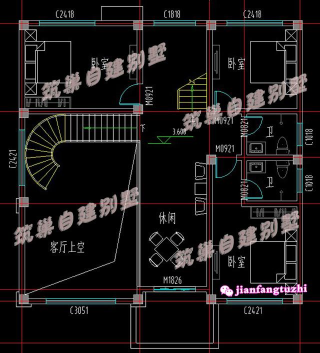 這款帶玄關(guān)+半旋轉(zhuǎn)樓梯+落地窗農(nóng)村別墅設(shè)計(jì)，戶型簡(jiǎn)約大方，你喜歡么