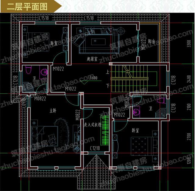 三層帶車庫(kù)農(nóng)村自建房全套設(shè)計(jì)施工效果圖，適合大眾的建房審美，施工難度不高
