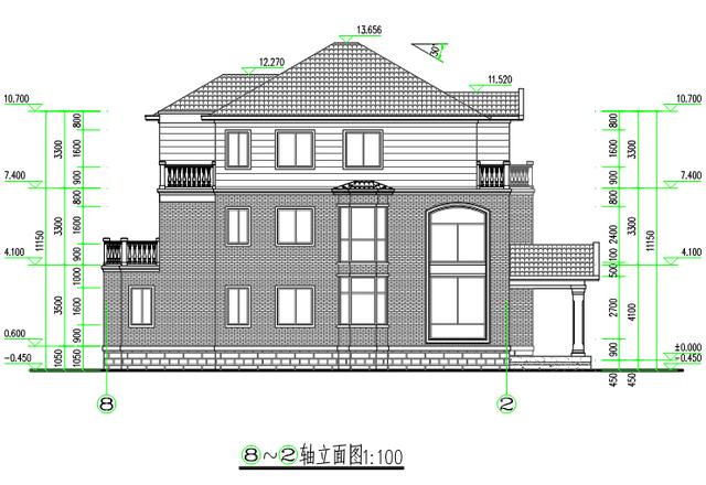 三層獨(dú)棟別墅設(shè)計(jì)圖，外觀造型古樸大方，經(jīng)濟(jì)實(shí)用