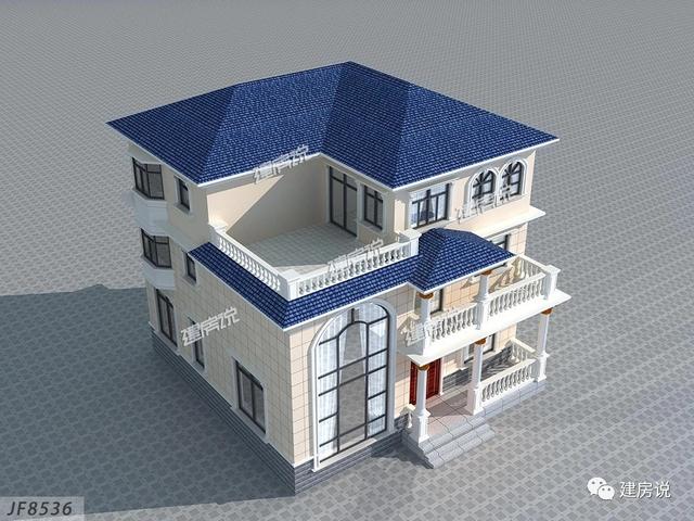 私人訂制的三層別墅設(shè)計圖，外型清新靚麗，空間利用的很合理