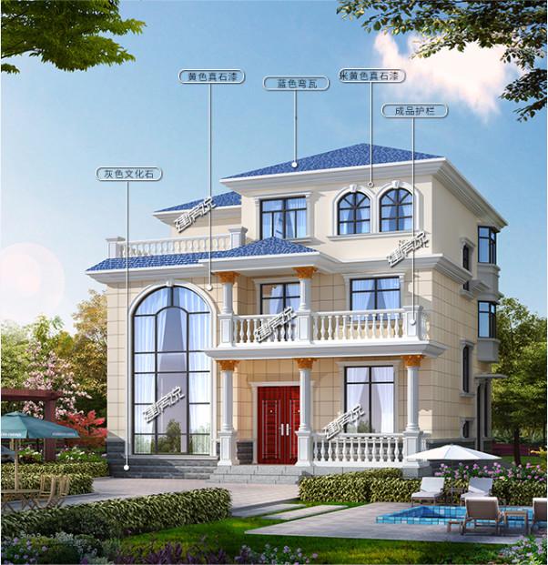 私人訂制的三層別墅設(shè)計圖，外型清新靚麗，空間利用的很合理