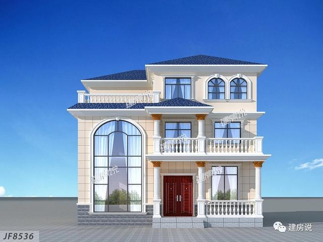 私人訂制的三層別墅設(shè)計圖，外型清新靚麗，空間利用的很合理