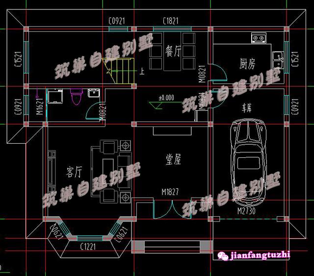 新農(nóng)村二層別墅住宅設(shè)計圖，外觀素凈精致，造價經(jīng)濟(jì)且實用