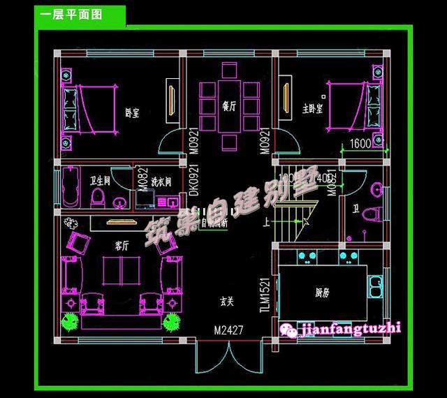 帶庭院農(nóng)村自建別墅設(shè)計(jì)圖，不管院子設(shè)在前邊后邊，都有好處