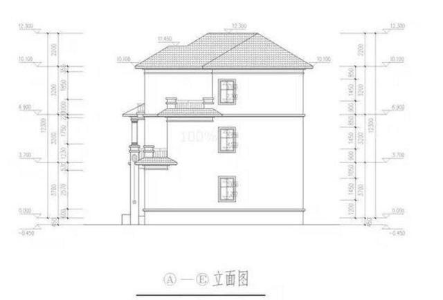 三層小別墅設計圖方案，施工便利，建成之后，必定會成為村里的一大亮點