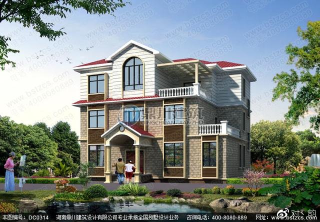 復(fù)式三層別墅設(shè)計(jì)圖 ，外觀淡雅，內(nèi)部布局好