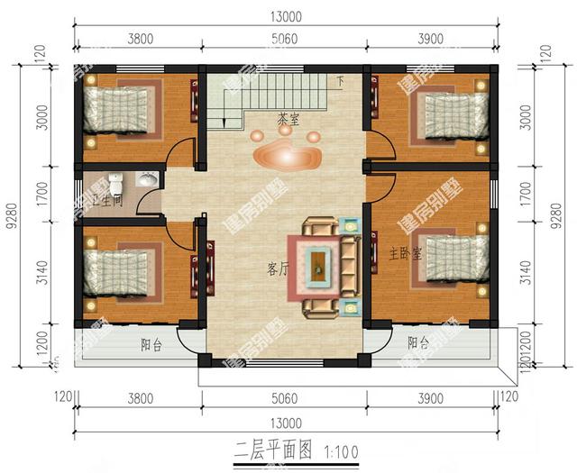 3款二層農(nóng)村別墅設(shè)計(jì)圖，開間13米，款款都精致
