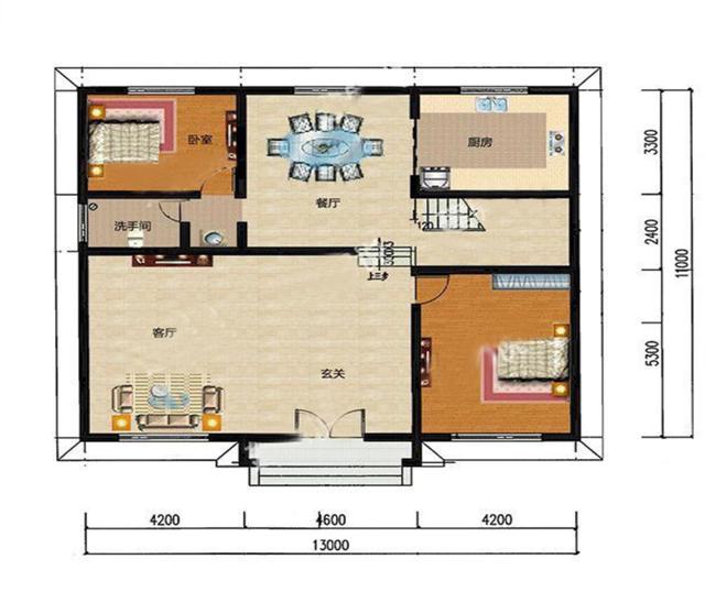 3款二層農(nóng)村別墅設(shè)計(jì)圖，開間13米，款款都精致