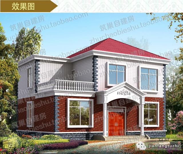 5款二層農(nóng)村自建房全套設(shè)計(jì)施工圖，占地面積約170平方米