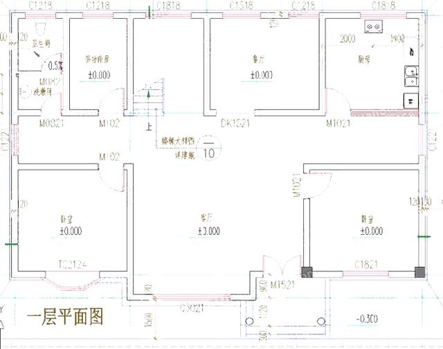 5款二層農(nóng)村自建房全套設(shè)計(jì)施工圖，占地面積約170平方米