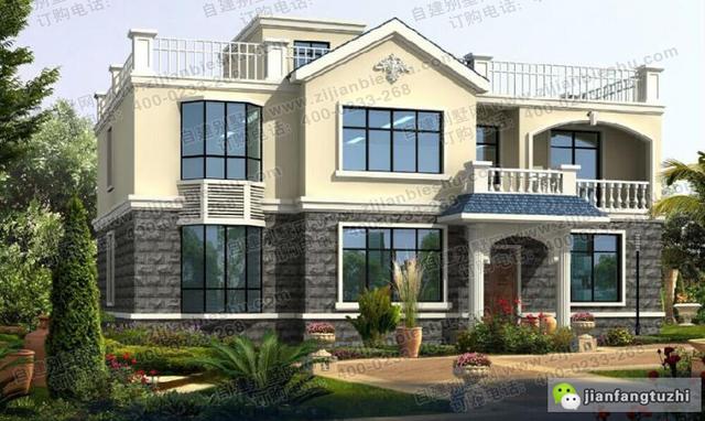 5款二層農(nóng)村自建房全套設(shè)計(jì)施工圖，占地面積約170平方米