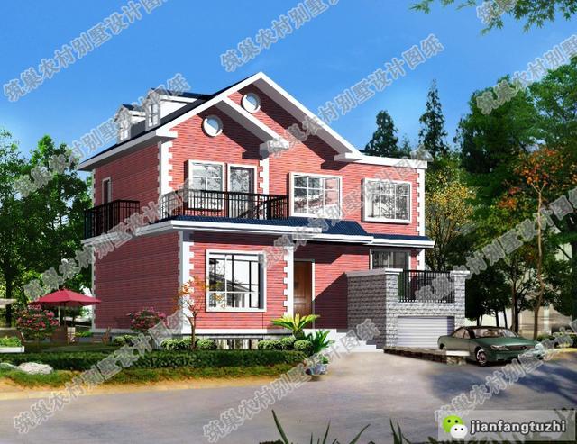 5款二層農(nóng)村自建房全套設(shè)計(jì)施工圖，占地面積約170平方米